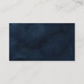 Geometrische Hochzeitswebseite für Navy Blue Blush Begleitkarte (Rückseite)