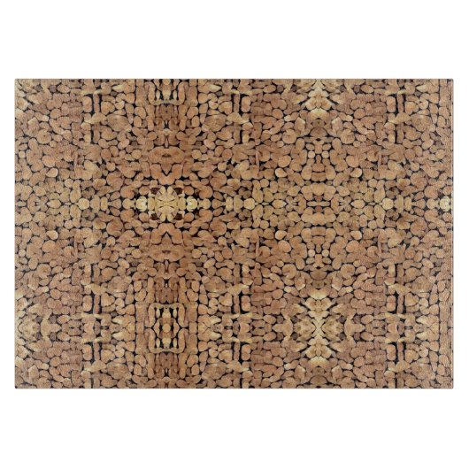 Geometrische Holzkunst Schneidebrett (Vorderseite)