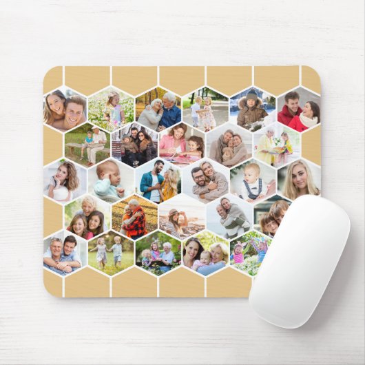 Geometrische Honeycomb 28 FotoCollage Custom Mousepad (Mit Mouse)