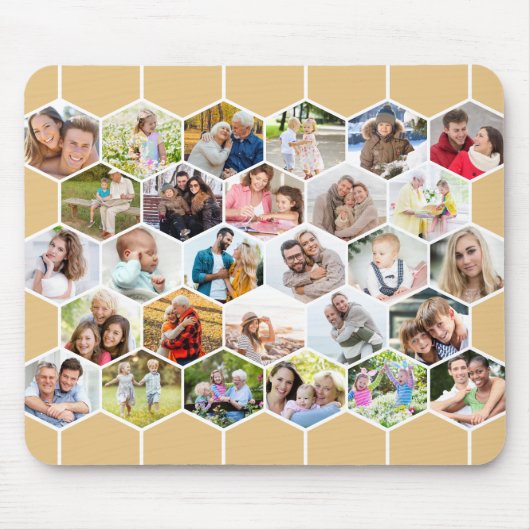Geometrische Honeycomb 28 FotoCollage Custom Mousepad (Vorne)