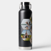 Geometrische Honeycomb | 7 FotoCollage & Monogramm Trinkflasche (Vorderseite)
