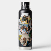Geometrische Honeycomb | 7 FotoCollage & Monogramm Trinkflasche (links)