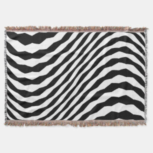Geometrische Illusion schwarz + Farbe Ihrer Wahl Decke