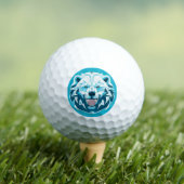 Geometrische Illustration des Eisbärs Golfball (Insitu T-Shirt)