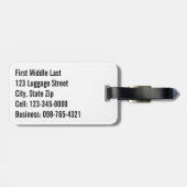 Geometrische Imitat Chrome mit schwarzen und weiße Gepäckanhänger (Rückseite horizontal)