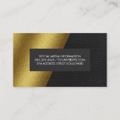 Geometrische Imitat Farbblöcke aus Leder Visitenkarte (Rückseite)