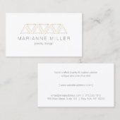 Geometrische Imitat Gold Dreiecke Designer Visitenkarte (Vorne/Hinten)