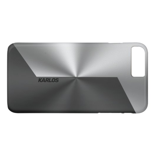 Geometrische Imitate aus schwarzem und silberfarbe Case-Mate iPhone Hülle (Rückseite (Horizontal))