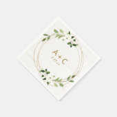 Geometrische Imitate für Hochzeiten Brautparty Grü Serviette (Ecke)