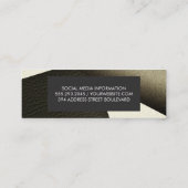 Geometrische Imitate Gold Leder Wavy Farbblöcke Mini Visitenkarte (Rückseite)