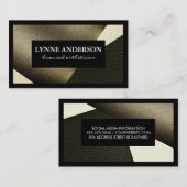 Geometrische Imitate Gold Leder Wavy Farbblöcke Visitenkarte (Vorne/Hinten)