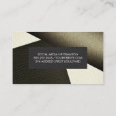 Geometrische Imitate Gold Leder Wavy Farbblöcke Visitenkarte (Rückseite)