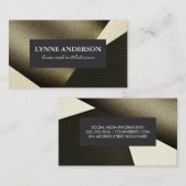 Geometrische Imitate Gold Leder Wavy Farbblöcke Visitenkarte (Vorne/Hinten)