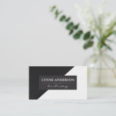 Geometrische Imitate Lederfarbblöcke Visitenkarte (Stehend Vorderseite)