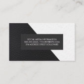 Geometrische Imitate Lederfarbblöcke Visitenkarte (Rückseite)