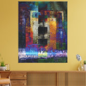 Geometrische industrielle Grunge Art 9 Leinwanddruck (Insitu (Wohnzimmer))