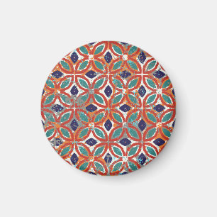 Geometrische Kacheln: ethnischer Vintage-Hintergru Magnet