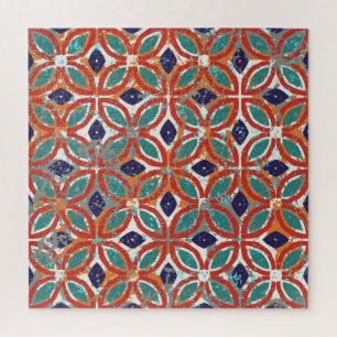 Geometrische Kacheln: ethnischer Vintage-Hintergru Puzzle