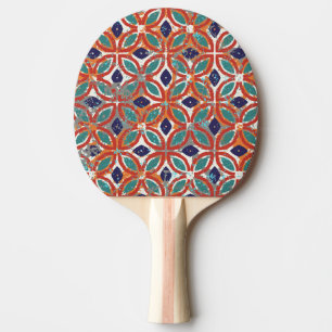 Geometrische Kacheln: ethnischer Vintage-Hintergru Tischtennis Schläger