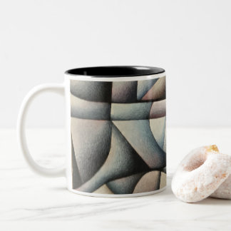 Geometrische Kaffeemaschine-Tasse Zweifarbige Tasse