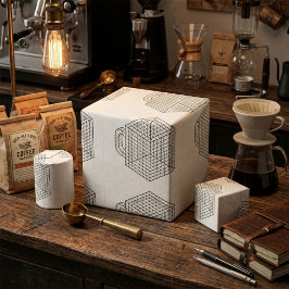 Geometrische Kaffeetasse Isometrische Gitterkunst  Geschenkpapier