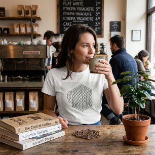 Geometrische Kaffeetasse Isometrische Gitterkunst T-Shirt