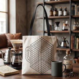 Geometrische Kaffeetasse Isometrische Gitterkunst  Tasche