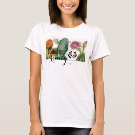 Geometrische Kakteen Blossom Frauenmuskeln T-Shirt