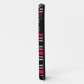 Geometrische kariert-grüne schwarze Streifen Case-Mate iPhone Hülle (Hinten/Links)