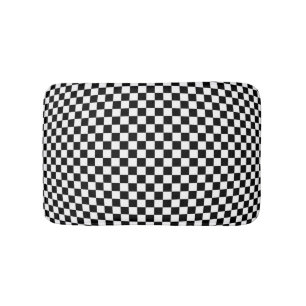 Geometrische karierte Illusion: Vintage Kunst. Badematte
