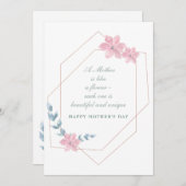 Geometrische Karte für den Muttertagsaufenthalt (Vorne/Hinten)