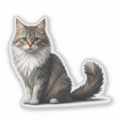 Geometrische Katze Aufkleber (Vorderseite)