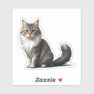 Geometrische Katze Aufkleber