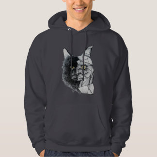Geometrische Katze Hoodie