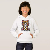 Geometrische Katze Hoodie (Vorne ganz)