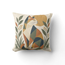 Geometrische Katzen-Botanik-Kunst