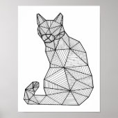Geometrische Katzenkatze, Rückseite Poster (Vorne)