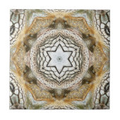 Geometrische Keramik der Goldene Star Fliese (Vorderseite)