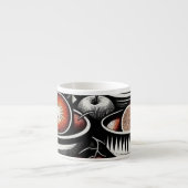 Geometrische Keramik Espressotasse (Vorderseite)