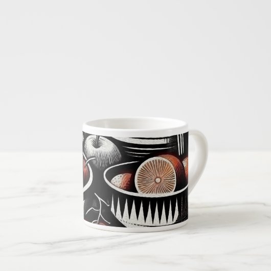 Geometrische Keramik Espressotasse (Vorderseite Rechts)