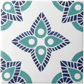 geometrische Keramik für Navy und Türkis Fliese