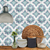 geometrische Keramik für Navy und Türkis Fliese