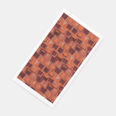 Geometrische Keramik in Rot und Orange Serviette (Ecke)