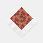 Geometrische Keramik in Rot und Orange Serviette (Ecke)