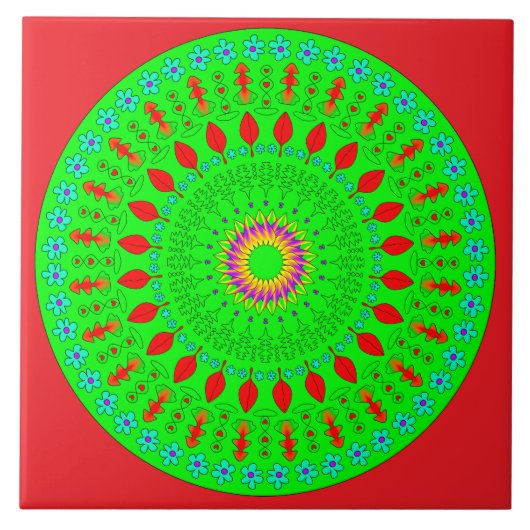 Geometrische Keramikfliese (Vorderseite)