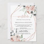 Geometrische klassische Rose, die wir immer noch ü Einladung (Vorderseite)