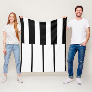 Geometrische Klaviertasten Fleecedecke