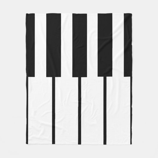 Geometrische Klaviertasten Fleecedecke (Vorderseite)