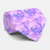 Geometrische Krawatte "Blue Berry" (Gerollt)