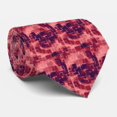 Geometrische Krawatte "Cranberry" (Gerollt)